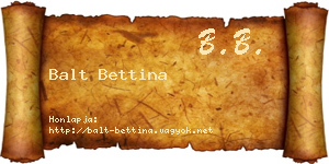 Balt Bettina névjegykártya